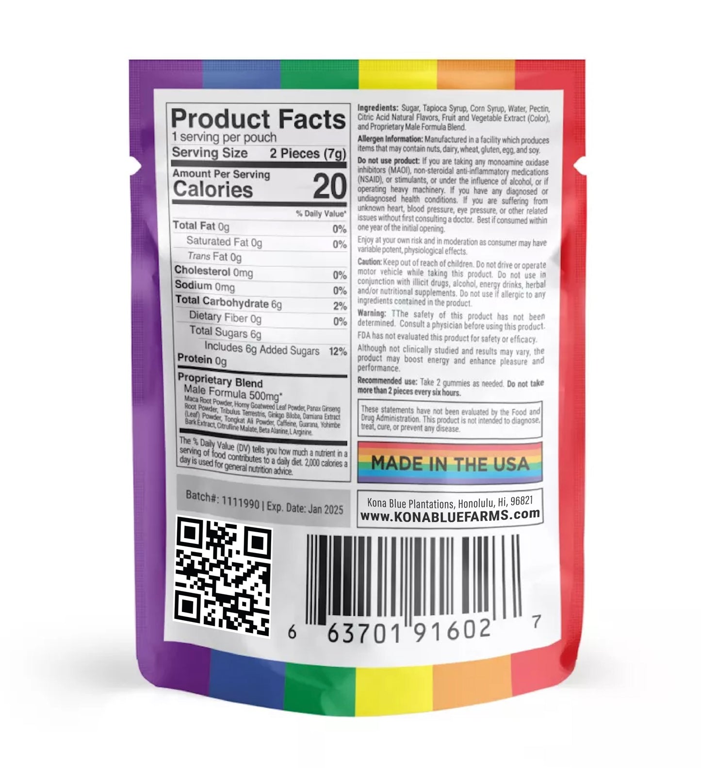 Pride Male Enhancement Gummies - 2-Pack