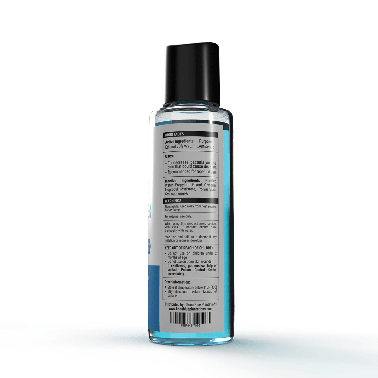 Kona Blue Farms Hand Sanitizer 6oz - 1 Per Order Included Free